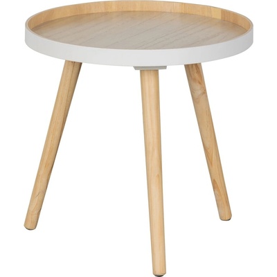 WOOOD Странична масичка с бели детайли WOOOD Sasha (375426-N)