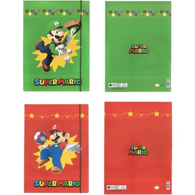 Папка с ластици Super Mario Sport, асортимент, 2 вида (71841)