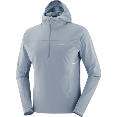 Salomon Мъжка спортна тениска Salomon Sense Aero Hybrid Half Zip Hoodie Sport shirt - Trade Winds (216-7742-0111)