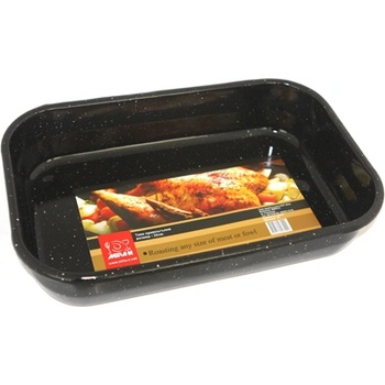 Румънски емайл РЯ-Тава правоъгълна 36x24xh7cm ЧЕРНА (141FPIC/36) (016034)