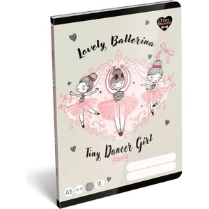 ICO Lovely Ballerina: Тетрадка с редове - A5, за 3. клас (7500169003)