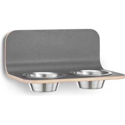 MiaCara Arco Miska pro kočky šedá 35,2 x 21,7 x 15 cm