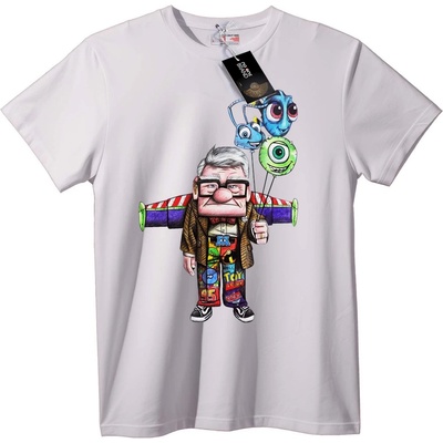 NOONEBRAND Тениска Pixar герои - 2XL, Black