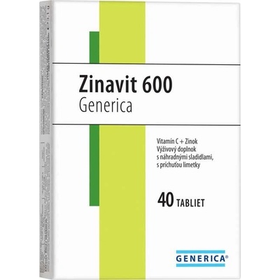 Generica Zinavit 600 s príchuťou limetka 40 tabliet