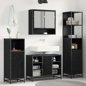 vidaXL Комплект мебели за баня Черния дъб 35 x 37, 5 x 166 см (883600)