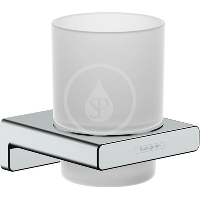 Hansgrohe AddStoris Držák skleničky a kartáčků včetně skleničky matné sklo/chrom 41749000 – Zboží Dáma