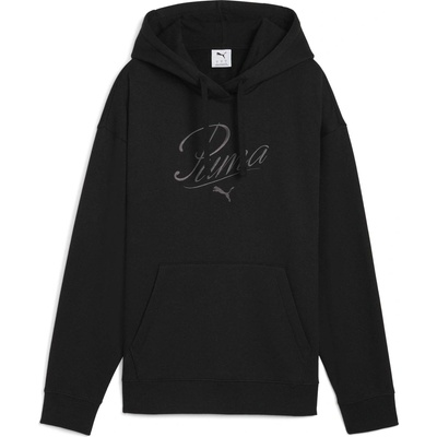 Puma Essentials Script Comfort Hoodie FL čierna sivá