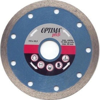 Optima Kotouč diamantový řezný 115 x 22,2 x 1,0 mm DK115