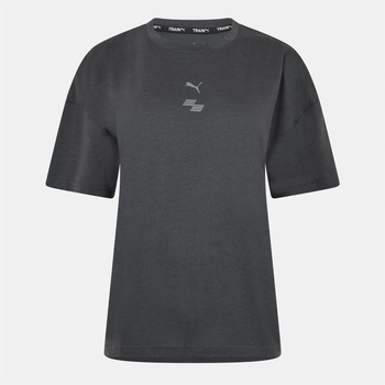 Image 1 of PUMA Women's Hyrox Short-Sleeve Performance Gym Top - Dark Grey