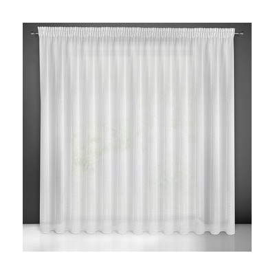 HOTOVÁ ZÁCLONA SIBEL NA PÁSKE 300X250 CM BIELA