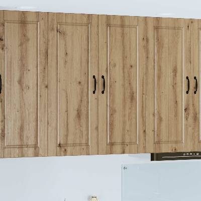 vidaXL Стенен шкаф PORTO Дъб 80 x 31 x 100 см Инженерно дърво (885504)