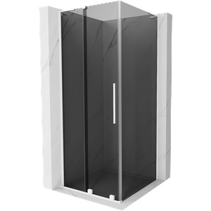 Mexen Velar L плъзгаща се душ кабина 120 x 120 cm, графит, бяла - 871-120-120-43-20 (871-120-120-43-20)