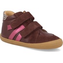 Develab barefoot dětské kotníkové boty Midcut 2 Burgundy vínové