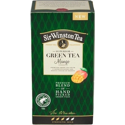 Sir Winston Tea Green Tea Mango zelený čaj 20 x 1,75 g