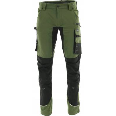 Sara Workwear Motionflex pracovné nohavice do pása olivová/čierna