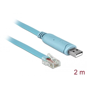 Delock USB 2.0 A-típusú apa > 1 x soros RS-232 RJ45 apa adapter 2m kék (DE64185) (DE64185) (DE64185)