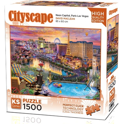 KS Games - Puzzle Neon Capital, Paris Las Vegas - 1 500 piese