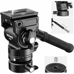 NEEWER Video Tripod Fluid Head with +/-7° Leveling Base (φ48mm), Mini Pan Tilt Video Head Mount made of Metal with Arca QR Plate, Telescopic Handle for Compact Video Camera DSLR Camera max Load 5kg GM35
