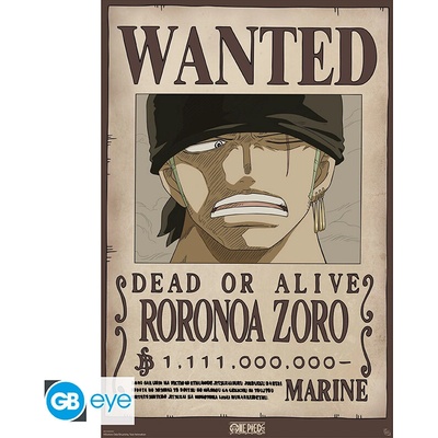 ONE PIECE - Poster Maxi 91.5x61 - Wanted Zoro Wano, GBYDCO619
