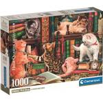 Clementoni Пъзел Clementoni от 1000 части - Любопитни мустачки (37107)