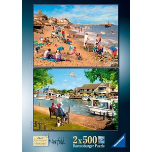 Ravensburger - Puzzle 2x500 Picturesque Landscapes No. 2 Norfolk - Cromer & Horning - 500 piese