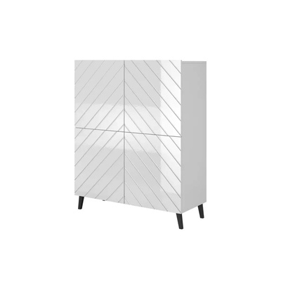 Cama meble Рафт ABETO 100, 5 x 40 x 121, 5 см бял/бял гланц (ABETO REG BI)