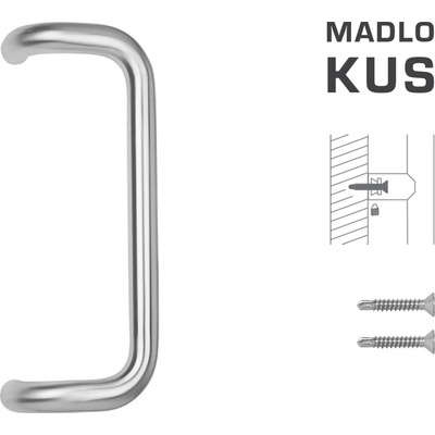 Vyosené madlo na dvere FT - MADLO kód K38 Ø 32 mm ST ks NEM - nerez matná (F60) | MP-KOVANIA.sk