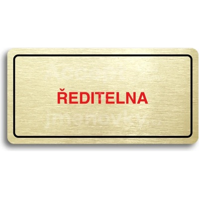 ACCEPT Piktogram ŘEDITELNA - zlatá tabulka - barevný tisk