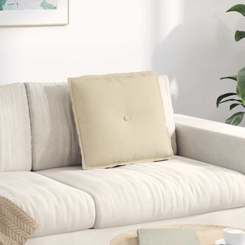 vidaXL Възглавница за гръб Крем 50 x 19 x 45 см текстил (42014622)