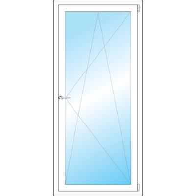 Okna Hned Plastové okno 750 x 1650 mm bílé otevíravé a sklopné pravé
