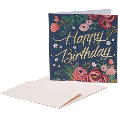 Narozeninová kartička Legami Birthday Greeting Cards - 7X7 Hb Vintage Flowers