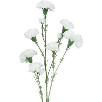 Umelá kytica karafiáty biela 72 cm