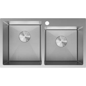 Mexen Xorin мивка от неръждаема стомана с 2 камери 780 x 450 мм, inox HC -6441782000-01HC (6441782000-01HC)