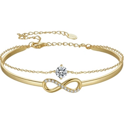 Majya stříbrný náramek KONSTANCIE pozlacený 11288