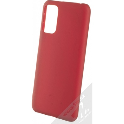 Pouzdro 1Mcz Matt TPU ochranné silikonové Xiaomi Redmi Note 10 5G Poco M3 Pro tmavě červené