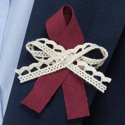 Svatební vývazky - Natálie - bordo (10 ks/bal)