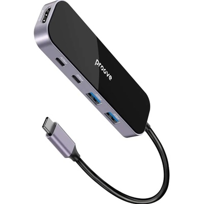 Proove Shadow USB-C-HUB 6in1 (2*USB3.1 + Type-C + PD100W + HDMI) (HBSW10221205)