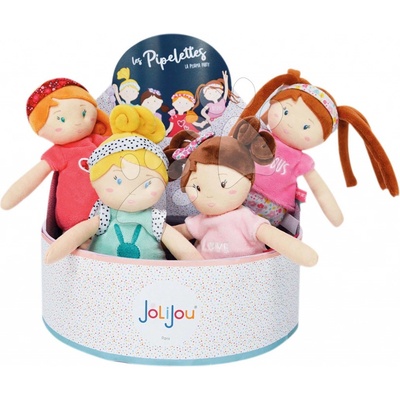 Doudou Jolijou LES PIPELLETTES 25 cm červená