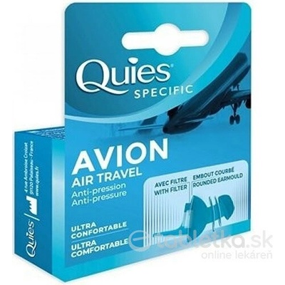 Quies AVION Chrániče sluchu do lietadla 2ks