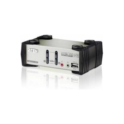 ATEN Превключвател KVMP ATEN CS1732B, 2-портов, PS/2-USB, VGA, Audio, OSD, ATEN-CS1732B-A7-G