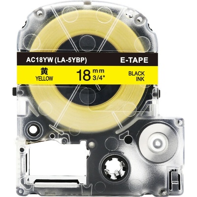 Alternatívna páska Epson AC18YW 18 mm x 8 m čierna tlač/ žltý podklad