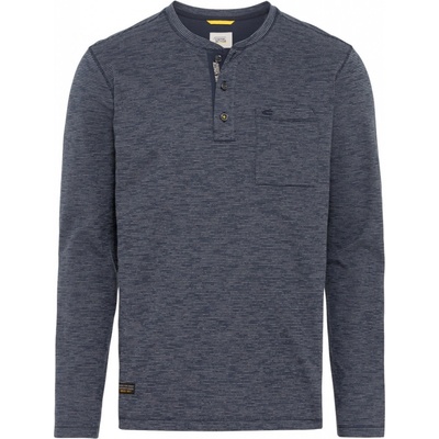 Camel Activ tričko HENLEY 1/1 ARM modrá