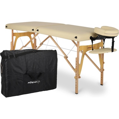 Habys Drevený masážny stôl Sonia 60 cm krémový