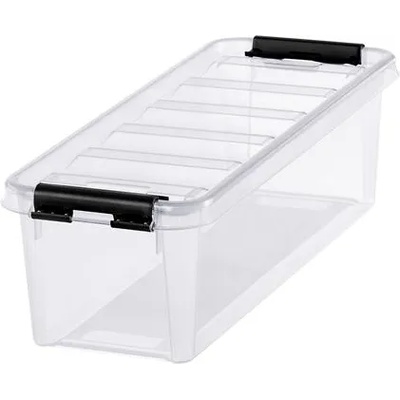 SMARTSTORE Пластмасова кутия за съхранение, 3, 5 литра, с черни дръжки, SMARTSTORE "Classic 4", прозрачна 3455070 (3455070)