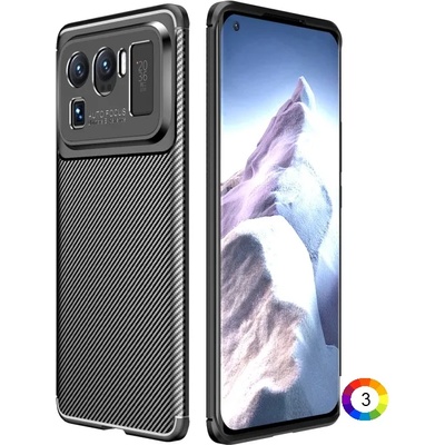 Xiaomi Mi 11 Ultra Удароустойчив Carbon Fiber Калъф и Протектор