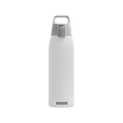 SIGG - Insulated drinking bottle - Thermos bottle Shield Therm One White carbonated drinks - Leak-proof - Dishwasher safe - BPA-free - 90% recycled stainless steel - White - 1L - 6053.00