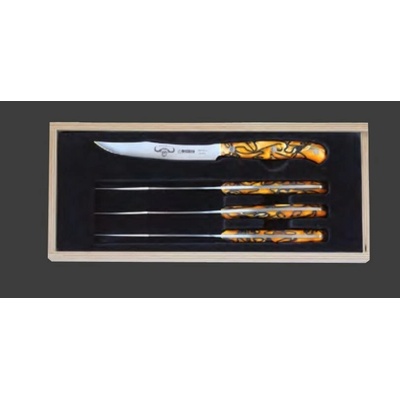 Giesser Exkluzivní edice Premium Cut Spicy Orange sada 4 steakových nožů délka ostří 12 cm GI 1950/12 4 SO