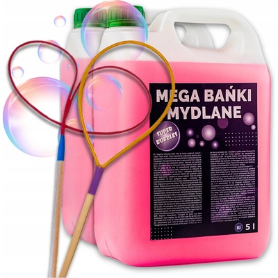 MEGA FUN Tekutina na Mýdlové Bubliny Velké i Malé 10 litrů + 2 tyčky junior