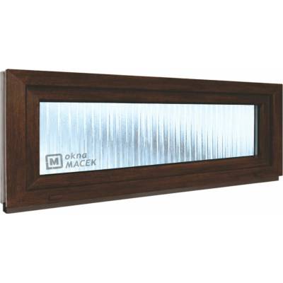 Kömmerling 70 Ad, 1500 X 500 mm Tmavý Dub/Tmavý Dub oboustranně Sklo Ornamentální kůra čirá Neotevíratelné