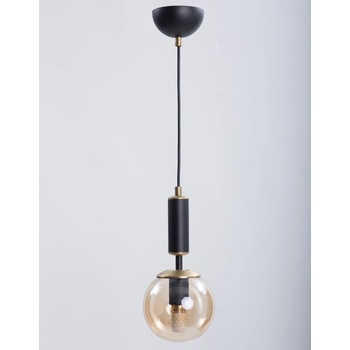 Image 1 of Squid Lighting Жълто-черна висяща лампа със стъклен абажур ø 15 cm Hector - Squid Lighting (3105201710198)